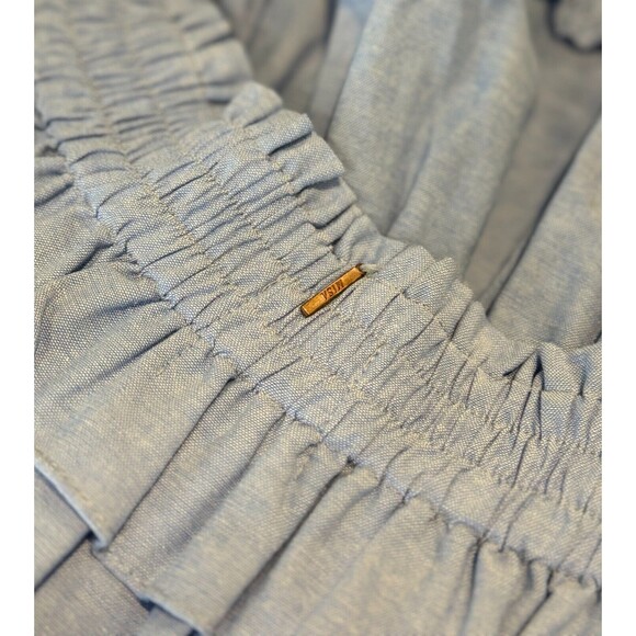 Anthropologie Misa Womens Dress Blue Masha Mini Off Shoulder Tiered Boho Small - Picture 13 of 13